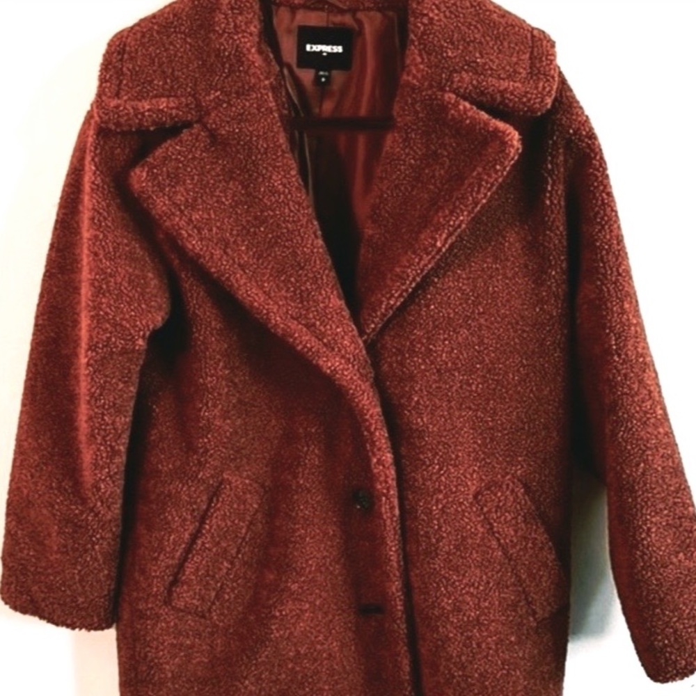 Express Sherpa Teddy Coat